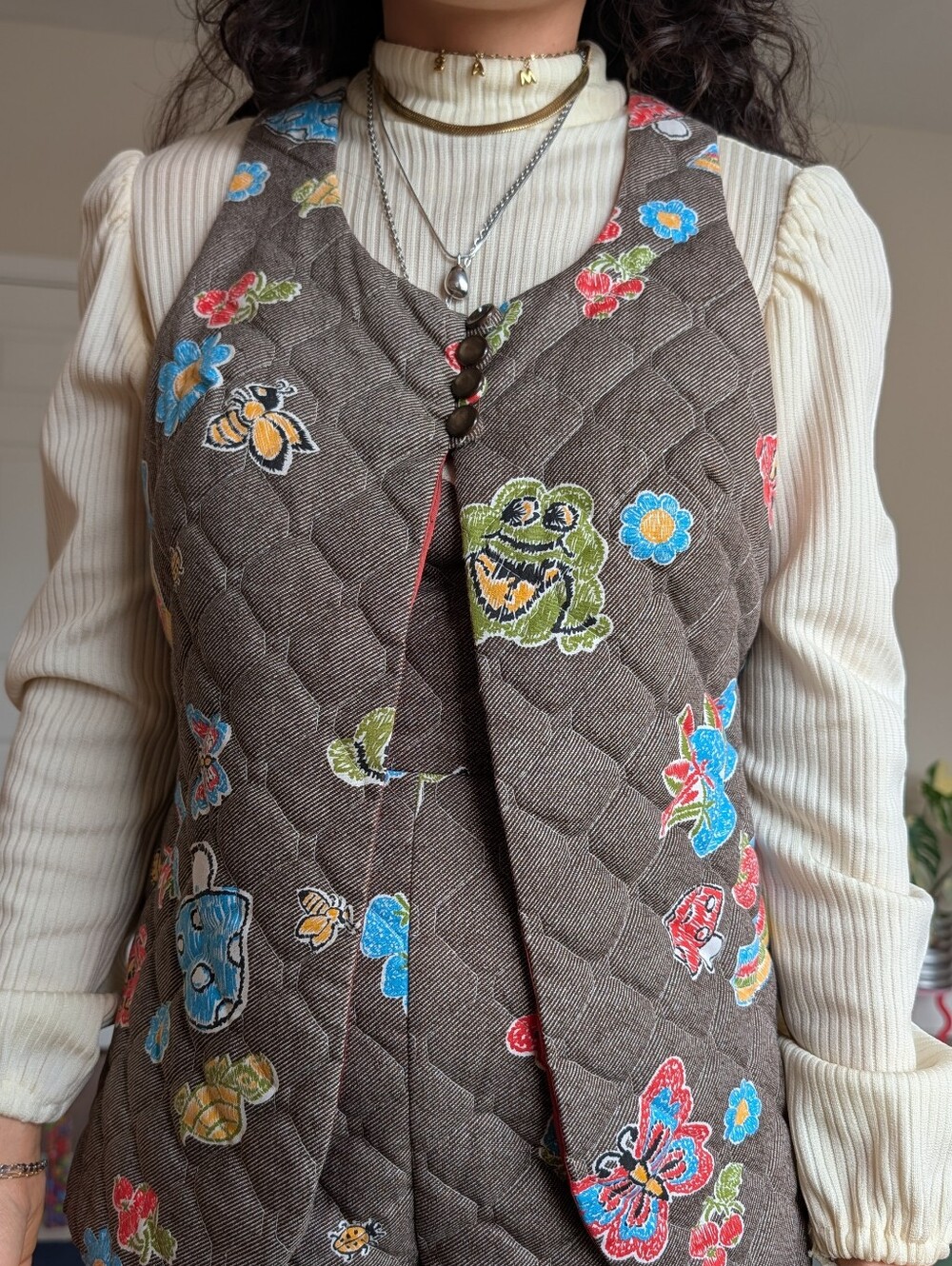 RARE 70s vintage grail quilted matching set - Picture 8 of 8